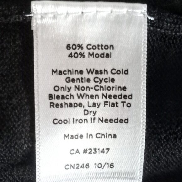 Talbots Woman Black Cotton Knit Cropped Open Cardigan NWT - Picture 4 of 4